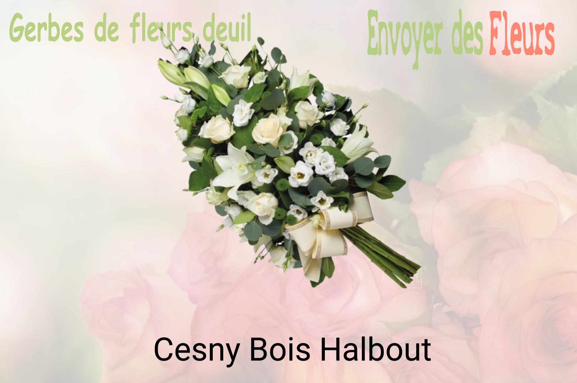 Gerbe de fleurs de deuil livrée à Cesny-Bois-Halbout